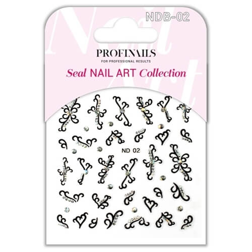 .Profinails Seal Nail Art matrica ND Black No. 02