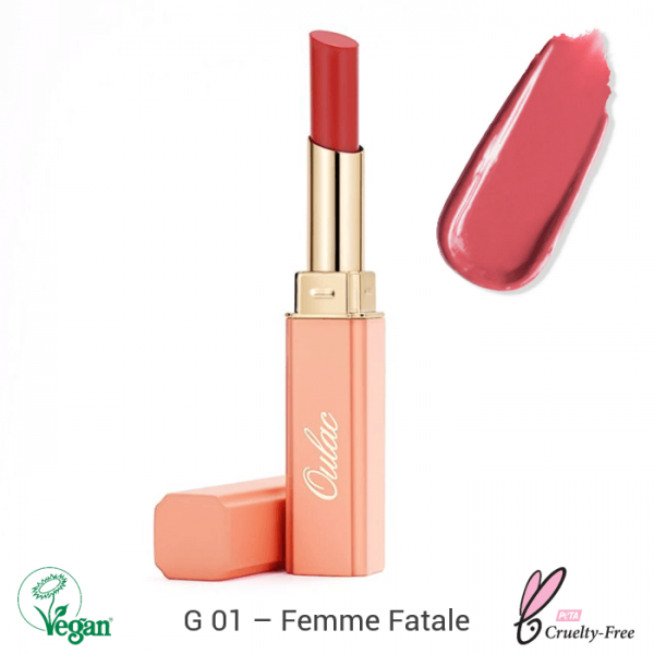 Oulac Moisture Shine Lipstick ajakrúzs 2.2g No. 01 Femme Fatale