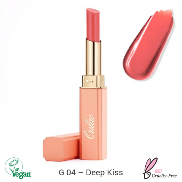 Oulac Moisture Shine Lipstick ajakrúzs 2.2g No. 04 Deep Kiss