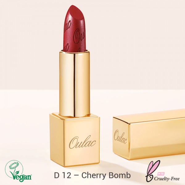 Oulac Metallic Shine Lipstick ajakrúzs 4.3g No. D-12 Cherry Bomb