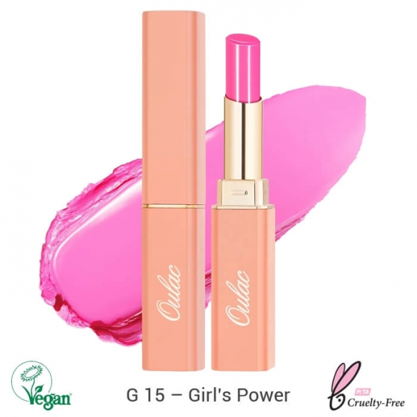 Oulac Moisture Shine Lipstick ajakrúzs 2.2g No. G-15 Girl's Power