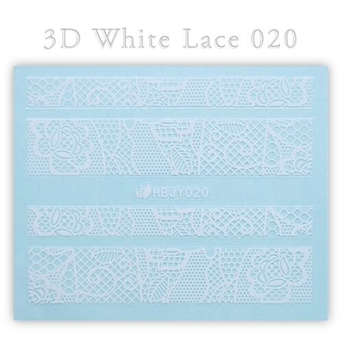 3D White Lace matrica No-17-HBJY-020